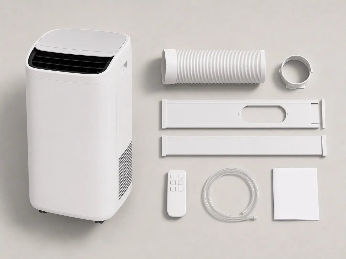 Climatiseur New Air Mobile 12 avec gaine, kit fenêtre, télécommande et accessoires inclus