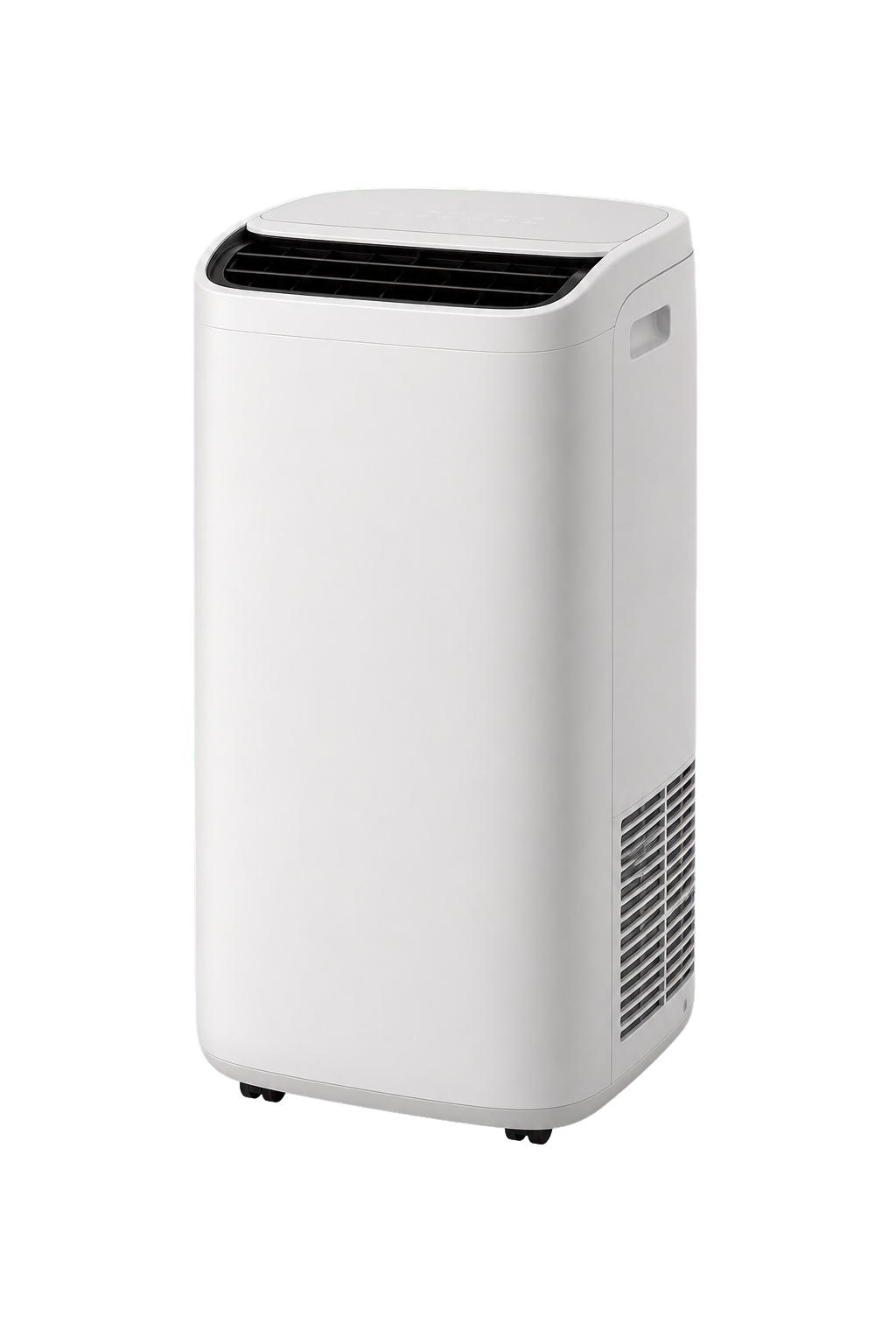 Vue trois quarts du climatiseur mobile blanc New Air Mobile 12